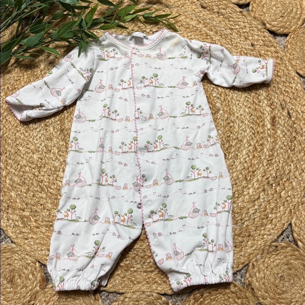 KISSY KISSY Pima Cotton NB Footless Jumpsuit. Animal.